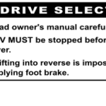 Drive Select Lever Label Yamaha 3HN-2151E-A0-00