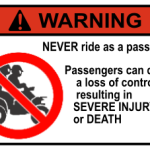 Polaris Never Ride Label